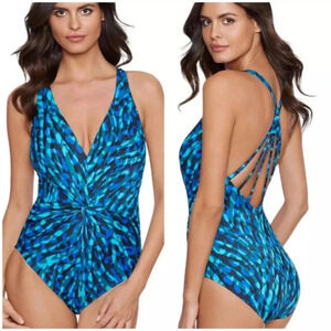 NWT Magicsuit Blue Patterned Swimsuit
